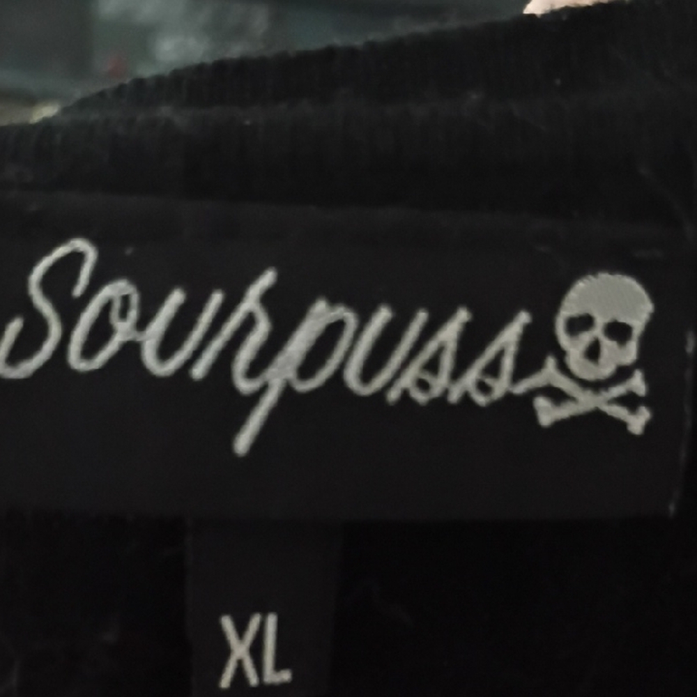 Sourpuss Black Cardigan with Red Cherry Motifs - Picture 5 of 5